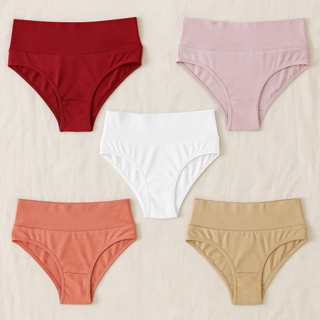 Kit 5 Calcinhas De Algodão Cós Alto Pós Parto – Cotton Premium, Confortáveis e Modeladoras em Oferta na Shopee