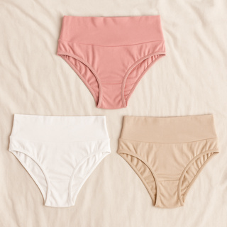 Kit 3 Calcinhas De Algodão Cós Alto Pós Parto – Cotton Premium, Confortáveis e Modeladoras em Oferta na Shopee