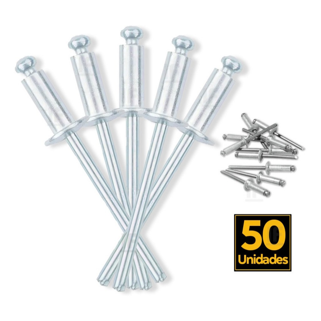 Rebite De Repuxo Cromado 4,8x14mm 50 Peças Mtx em Oferta na Shopee