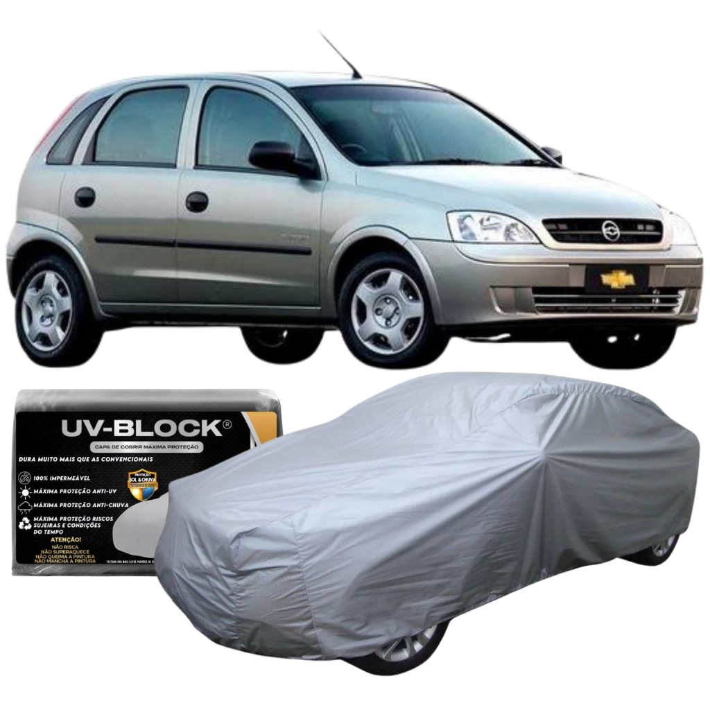 Capa Cobrir Carro Corsa Hatch Lona Protetora Impermeável Sol e Chuva em Oferta na Shopee