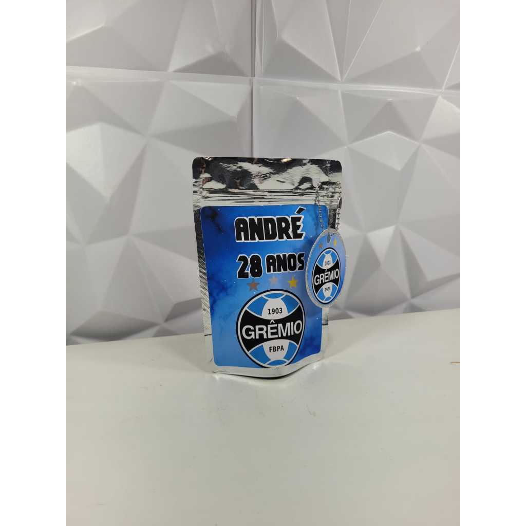 SAQUINHO METALIZADO GRÊMIO/SAQUINHO PERSONALIZADO FUTEBOL/SAQUINHO LEMBRANCINHAS DE ANIVERSÁRIO/SAQUINHO ZIPLOCK