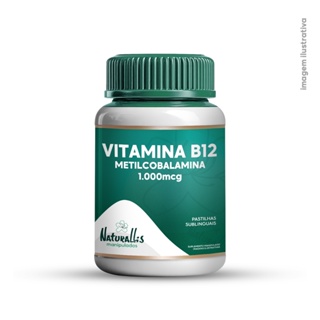 Vitamina B12 Metilcobalamina 1.000mcg Vegano - 60 ou 120 pastilhas sublinguais em Oferta na Shopee