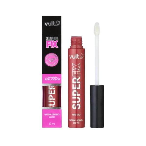 Vult Batom Super Fix Matte Real Color 5ml Vermelho Profundo