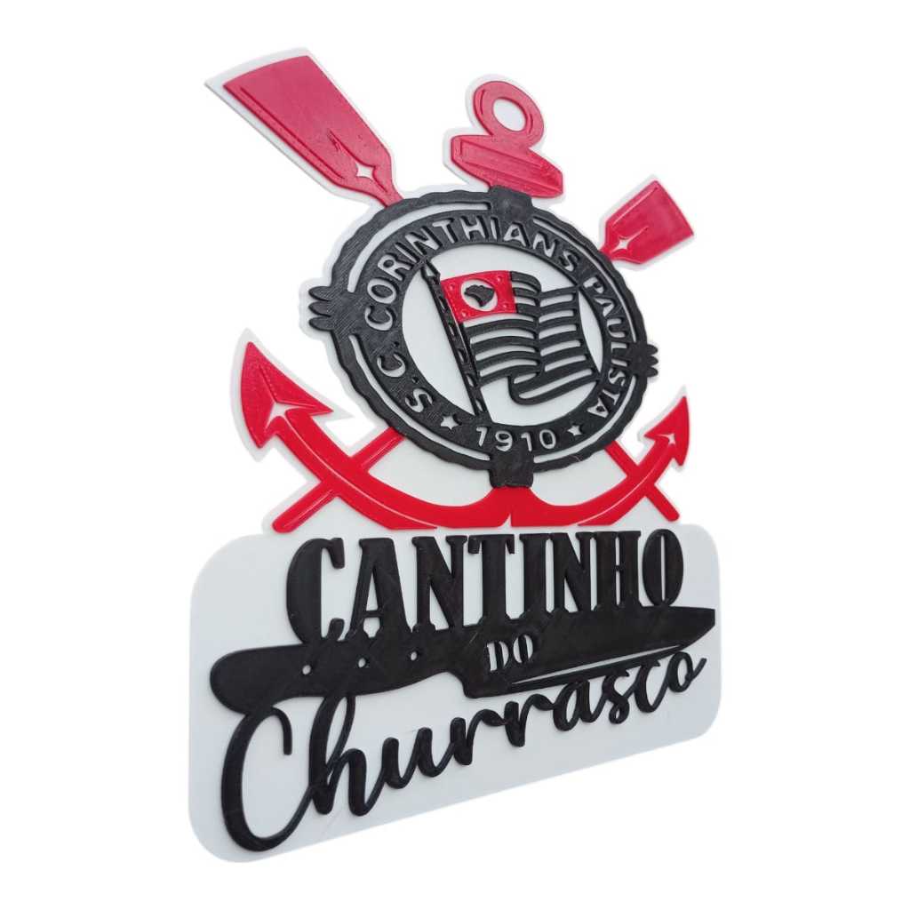 Placa Decorativa Corinthians (Cantinho do Churrasco)