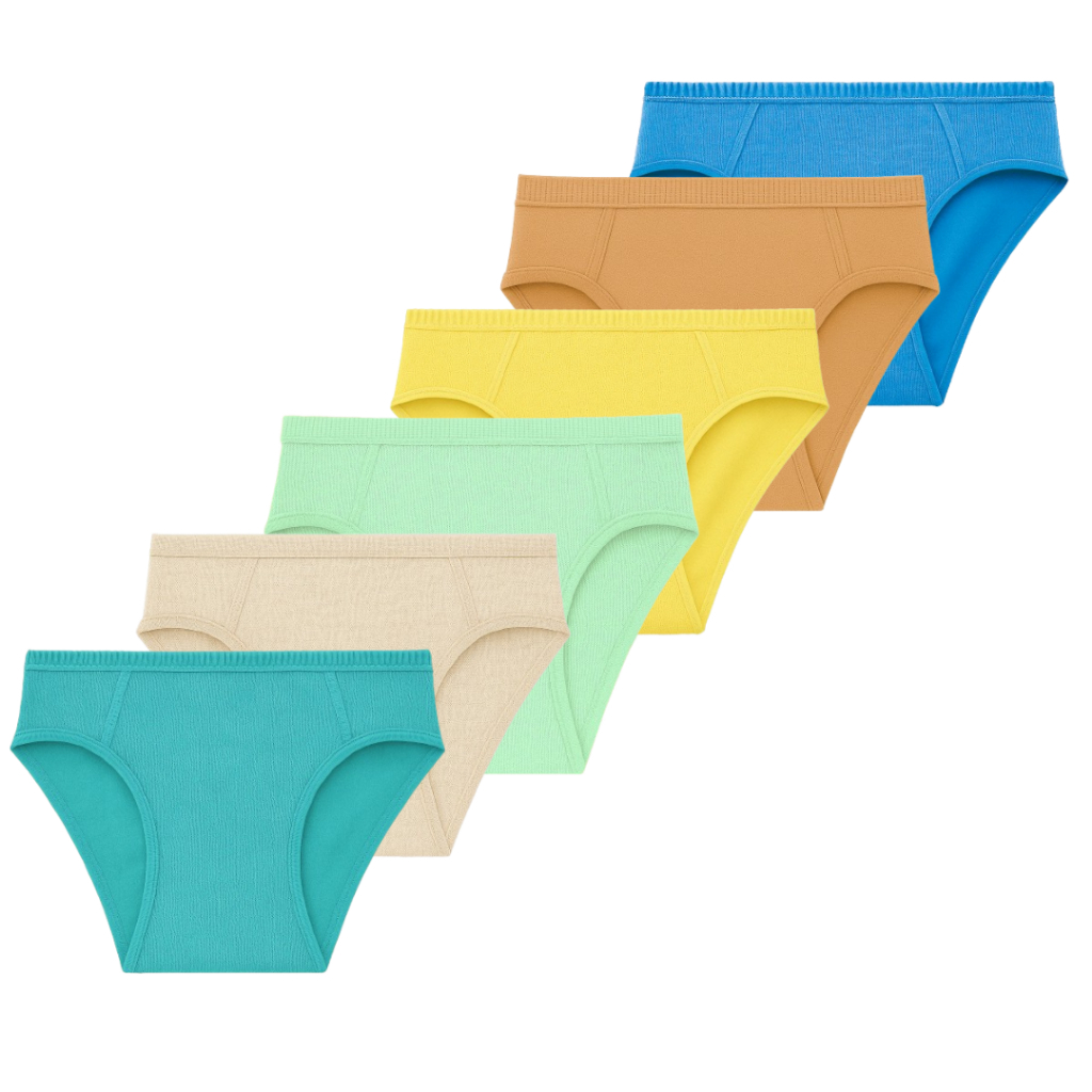 Kit 6 Cueca Slip Infantil 100% Algodão Menino Criança Colorido em Oferta na Shopee