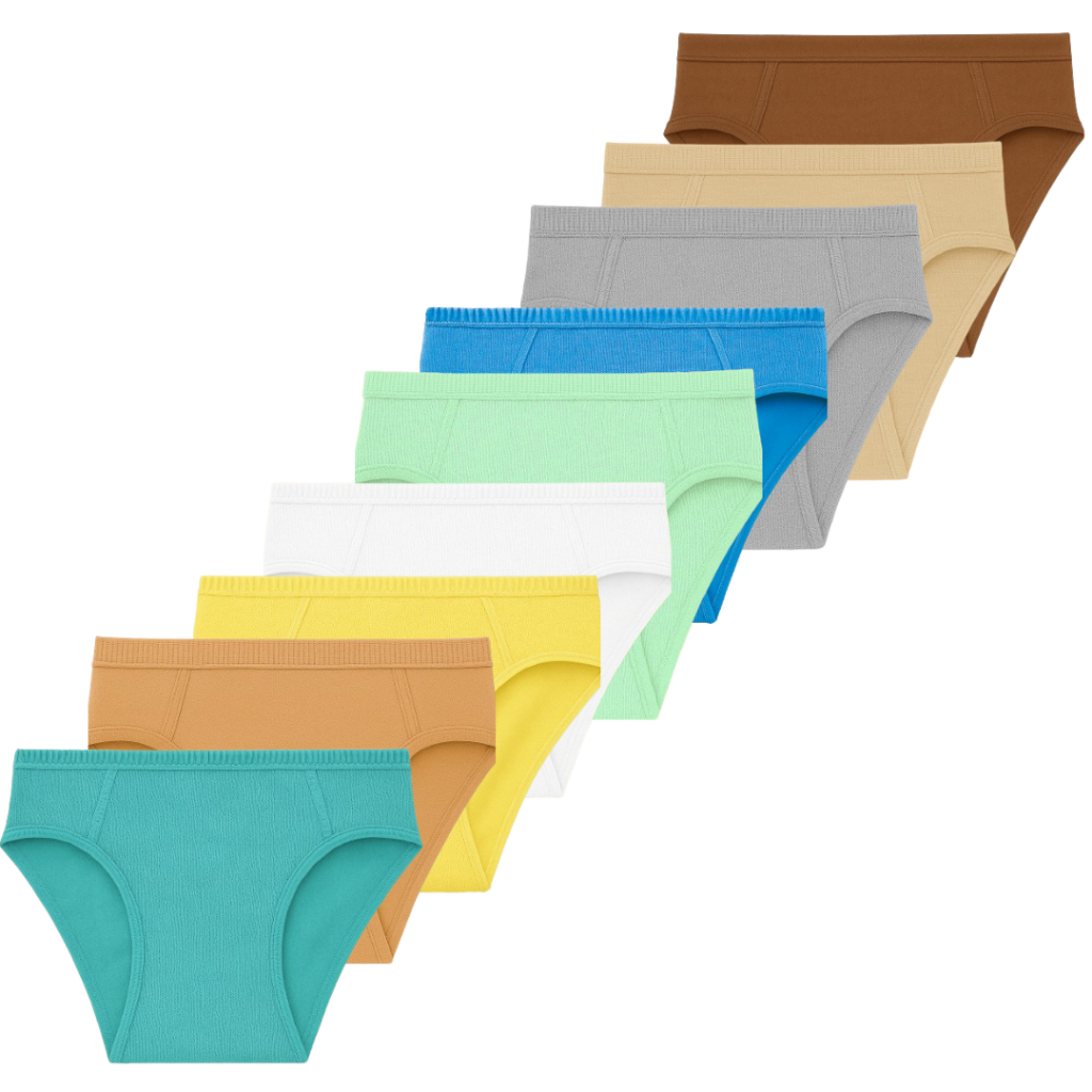 Kit 09 Cueca Slip Infantil 100% Algodão Revenda Menino Criança Colorido em Oferta na Shopee