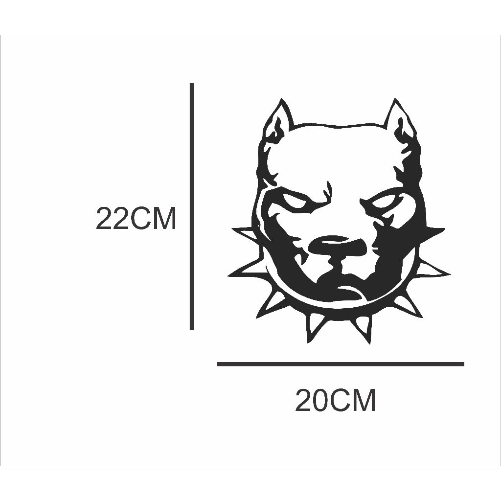 2 Adesivos Pit Bull Md02 Recorte Digitla
