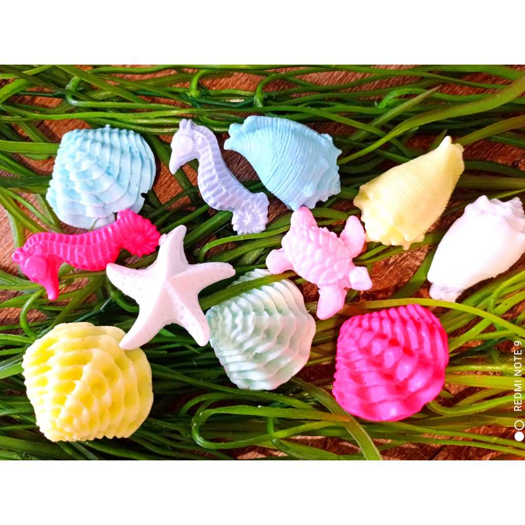 150 Lembrancinhas de sabonetes fundo do mar conhas tartaruga estrelas e cavalo marinho