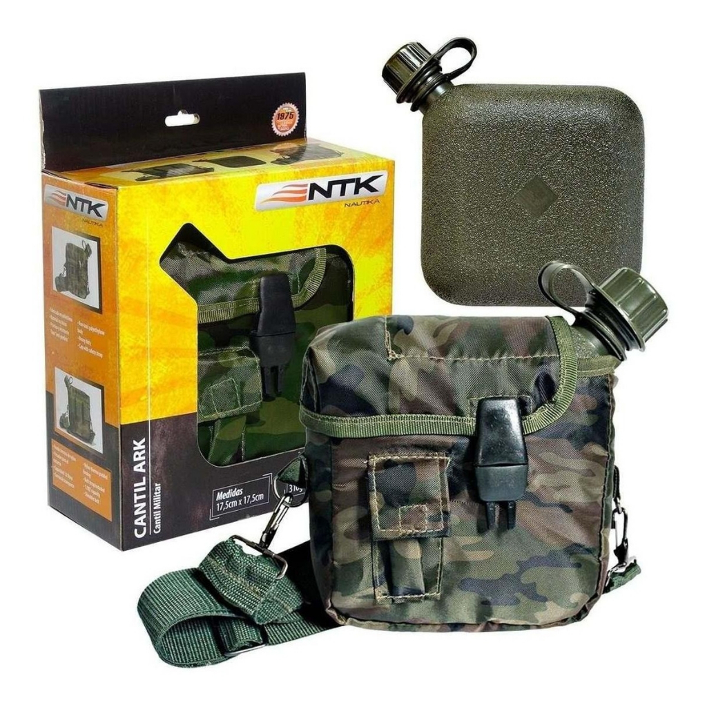 Cantil Para Água 1.8litros Pvc Camuflado Militar Ntk Ark em Oferta na Shopee