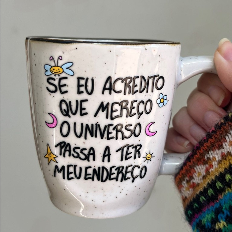 Caneca Névoa - Se eu acredito em Oferta na Shopee