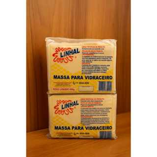 Kit C/2 Massas Para Vidraceiro Linhal 500g Profissional em Oferta na Shopee