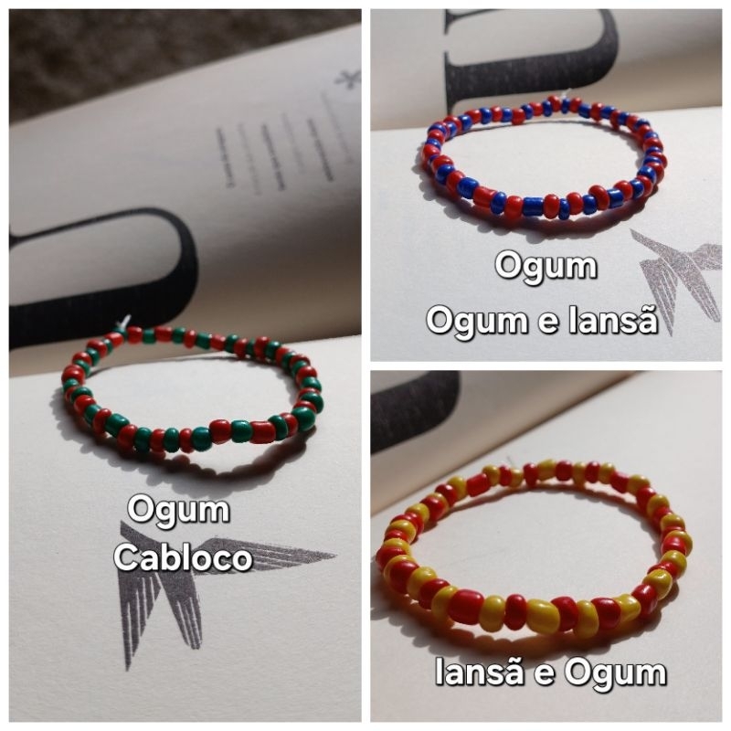 Pulseira guia Cabloco,  Ogum e Iansã