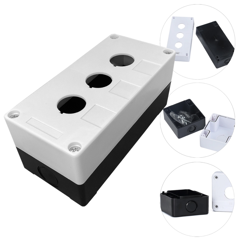 Caixa Para Botoeira 3 Furos 22mm Caixa Vazia Sinaleiro Botão Led Interruptor Sobrepor Alta Qualidade
