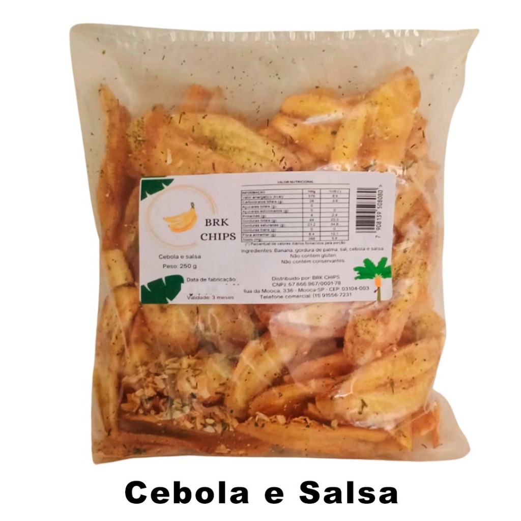 BANANA CHIPS CEBOLA E SALSA - 500G em Oferta na Shopee