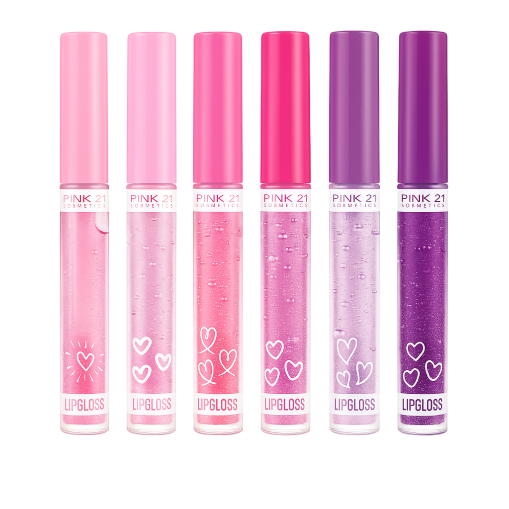 Lip Gloss Brilho Labial Glitter Pink 21 - Escolha o seu