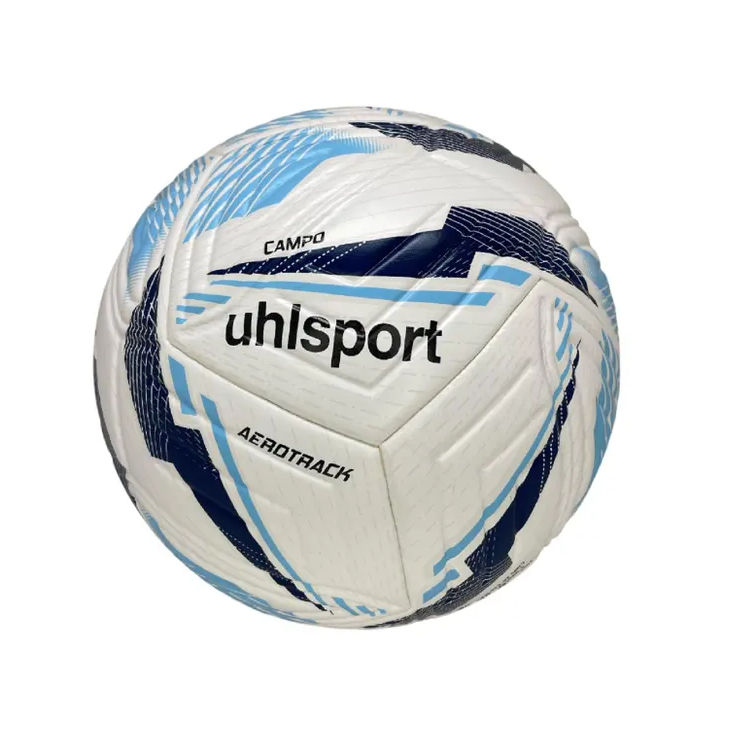 Bola Campo Uhlsport Aerotrack branca com azul PROMOÇÃO!