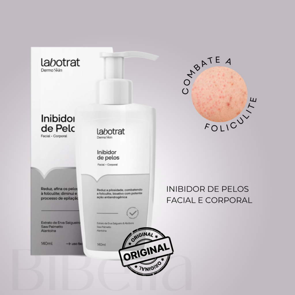 Inibidor de Pelos Labotrat 140ml - Inibidor de crescimento dos pelos - Combate a Foliculite