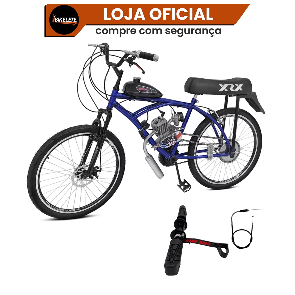 Bicicleta Motorizada Bikelete Kit Motor 80cc + Freio No Pé - Sports & Outdoors