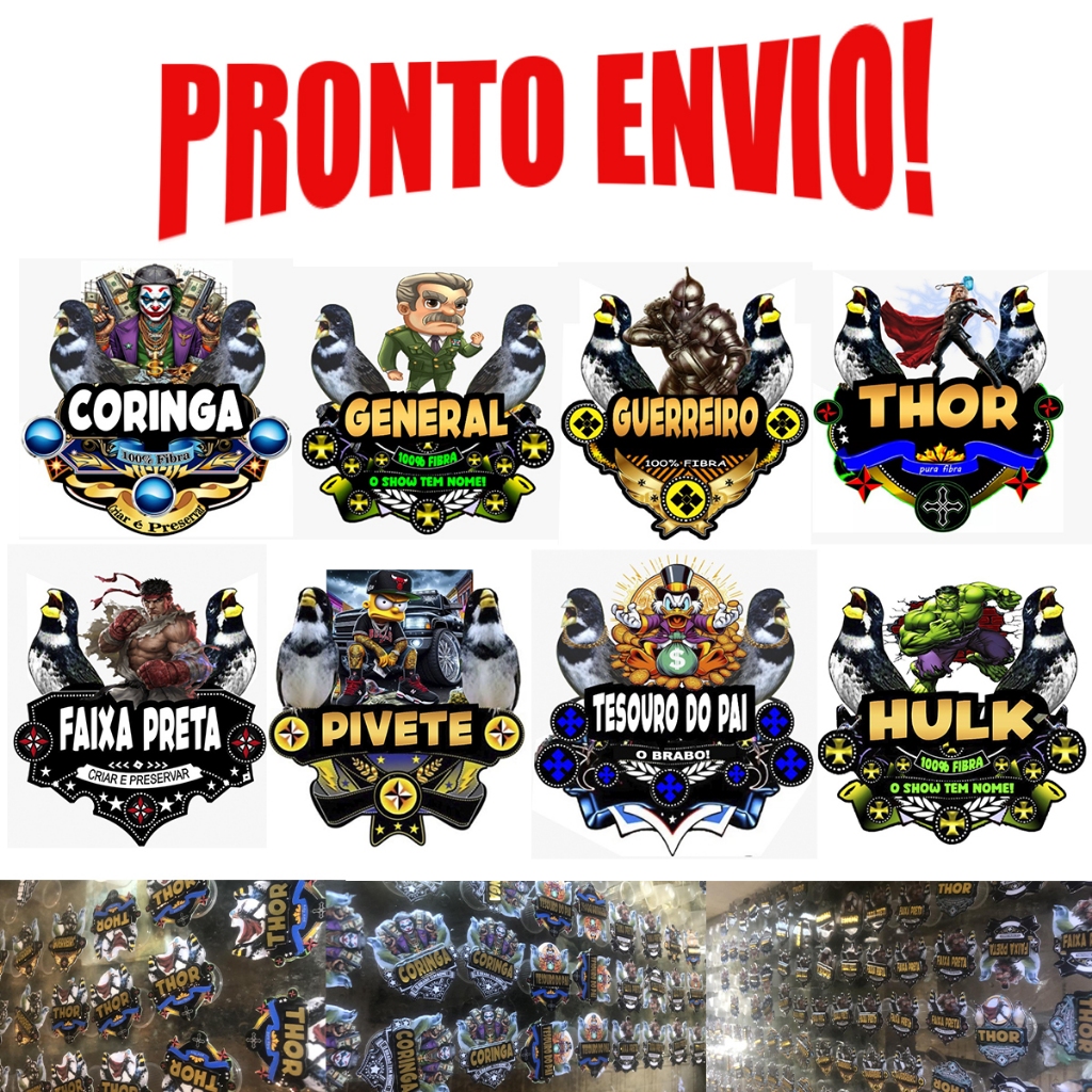 Plaquinha pra Gaiola de Coleiro Varios Modelos ENVIO IMEDIATO! em Oferta na Shopee