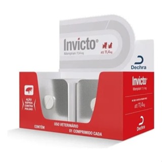 Antipulgas Invicto 11,4mg Cães e Gatos  Ação Rápida (Até 11,4kg) em Oferta na Shopee