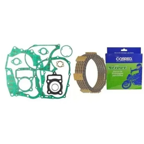 Disco Embreagem Cobreq + Junta Motor Honda Xlr 125 Bros 125