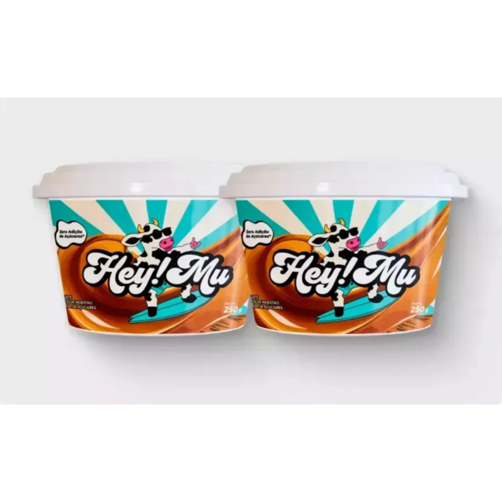 2 Unidades Doce De Leite Hey Mu 250g Zero Açúcar Fit Original