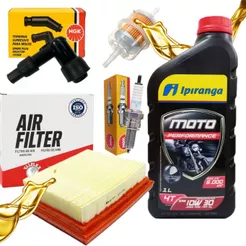 Kit Revisão Para Pop 110i 2017 A 2025 Troca Óleo 10w30 Filtros e Vela Ngk