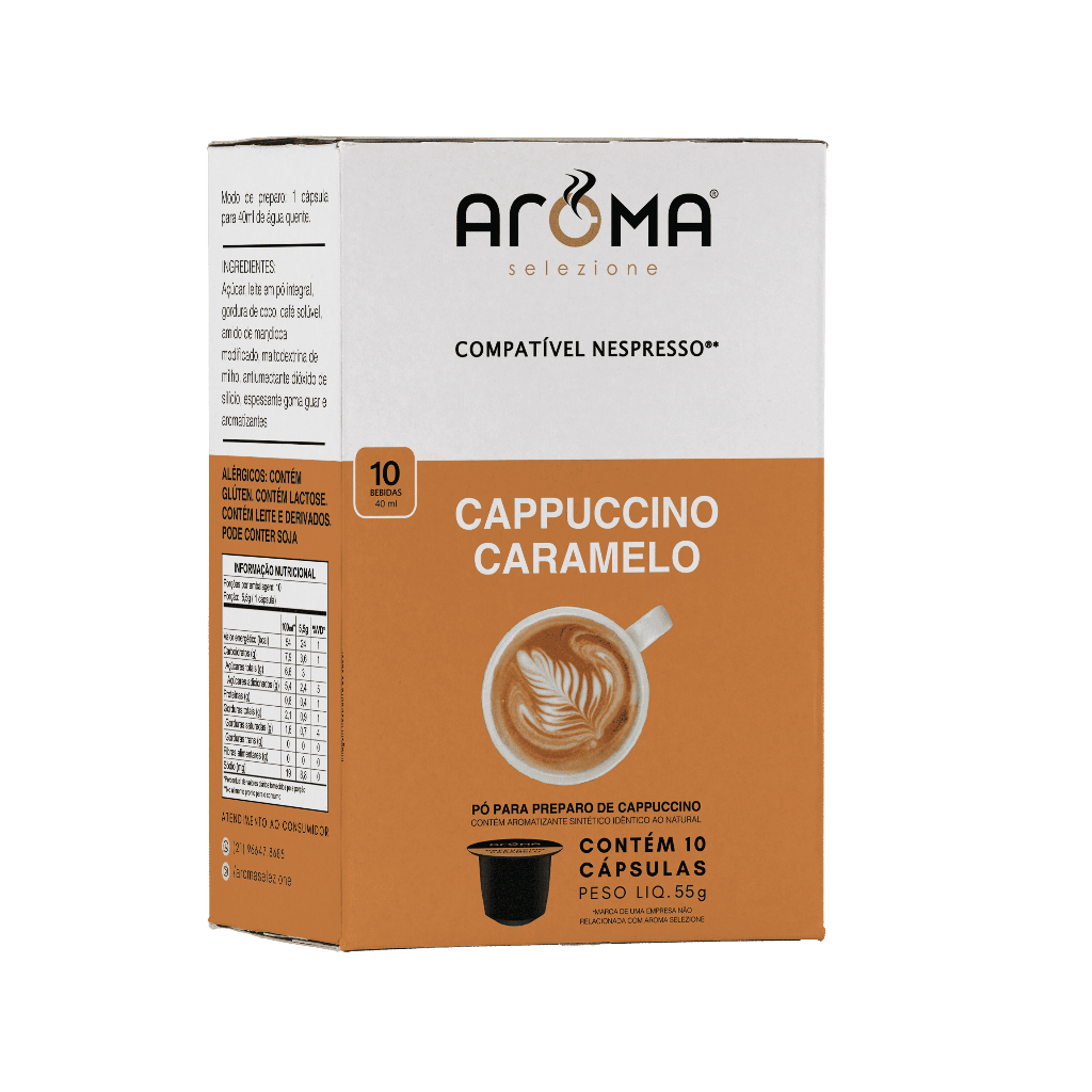 Cápsulas Cappuccino Caramelo Compatíveis Nespresso 10 Unids.