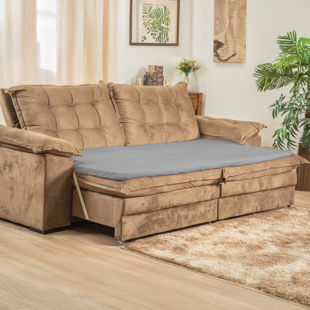 Espuma Pillow Top Futton para Sofá Retrátil 2 Lugares 2,00m D18 400 Fios 5cm Altura em Oferta na Shopee