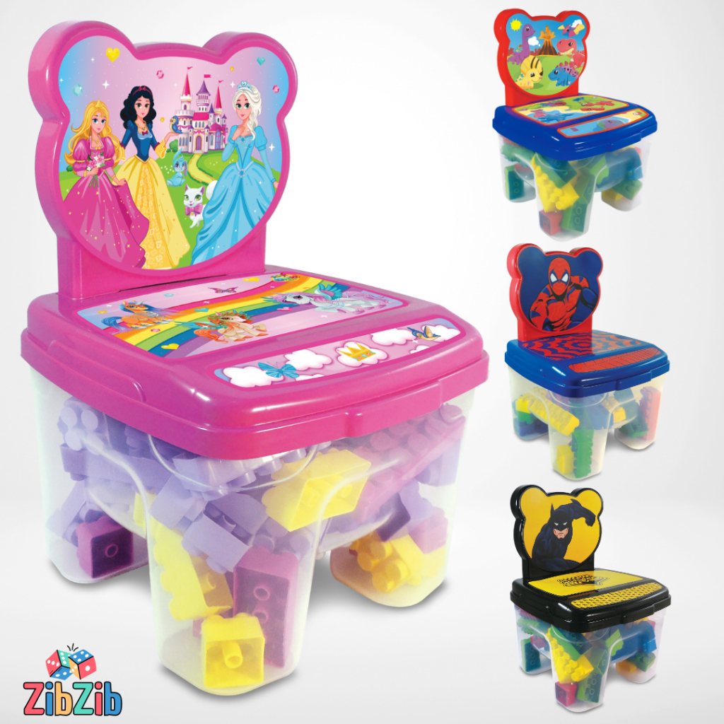 Cadeira Educativa Blocos de Montar Encaixe Brinquedo de Bebê - 24, 48  ou 160 Peças em Oferta na Shopee