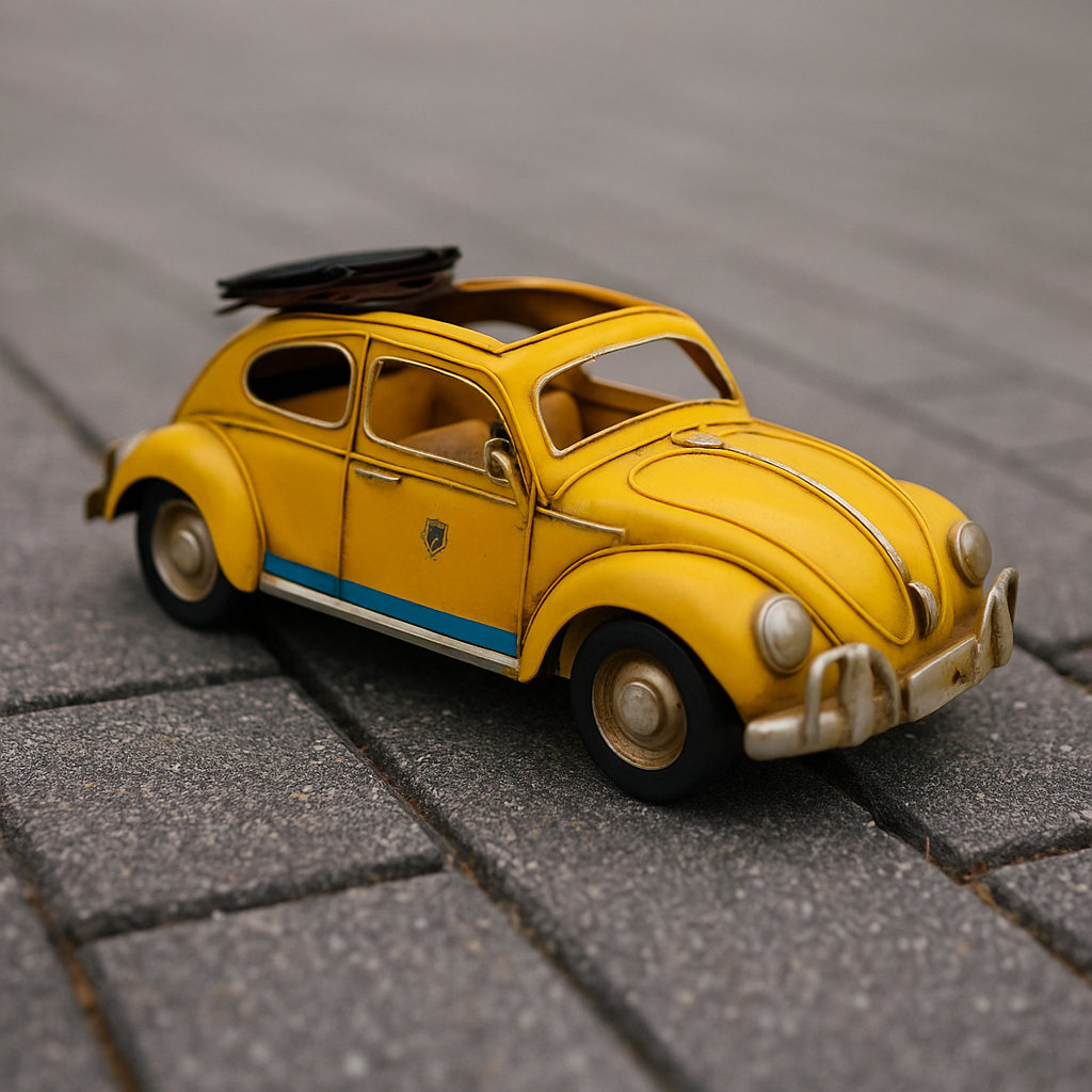 Carro Miniatura Metal Sucata Retro Vintage Fusca Colecionador Decorativo