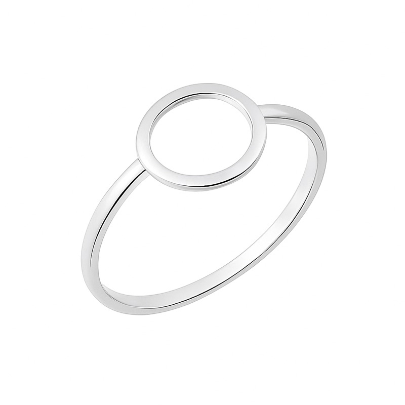 Anel Circulo Prata 925 Legitima Maciça em Oferta na Shopee