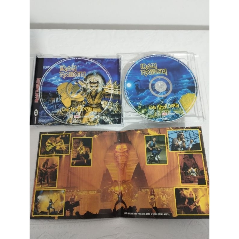 CD duplo Iron Maiden Live After Death importado Reino Unido edição especial