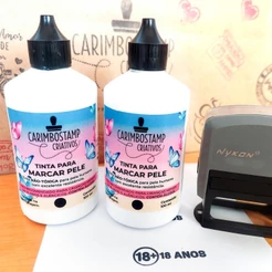 Kit Carimbo para Pele com Tinta | Ideal para Eventos, Festas, Recreação e Identificação Infantil
