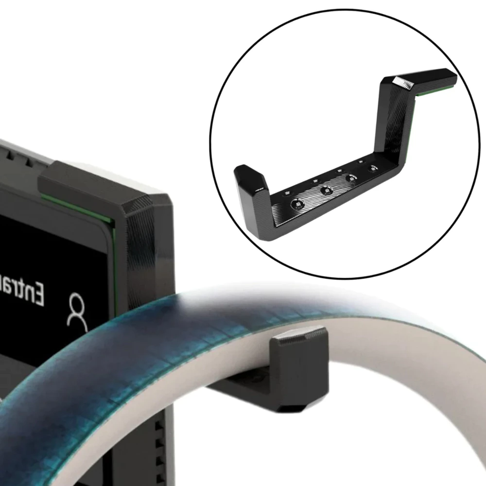 Suporte Fone Headphone Headset Canto De Tela Tv Monitor Ctd Cor Preto