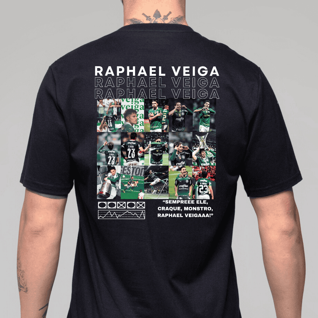 Camiseta Raphael Veiga Jogador Futebol Bola fotos 100% Algodão 30.1
