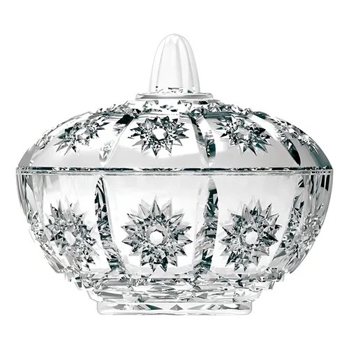 Mini Bomboniere De Vidro Potiche Decorativo Baleiro C/ Tampa Cor Boemia 390ML - Hauskraft - PTCH-021