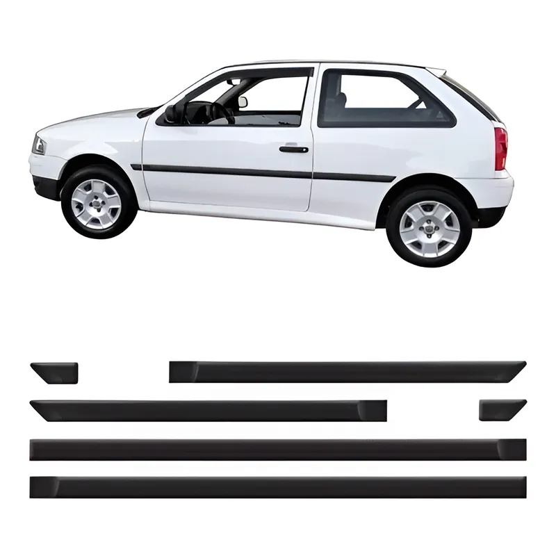 Kit Frisos Laterais Gol G3 G4 2 Portas 99 A 2013 Preto Largo em Oferta na Shopee