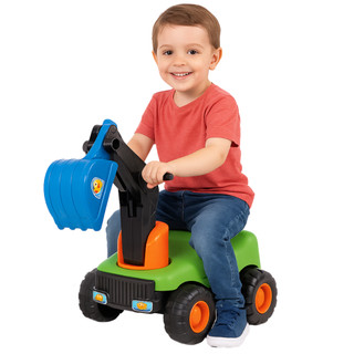 Trator Escavadeira Gigante Infantil Brinquedo Retroescavadeira