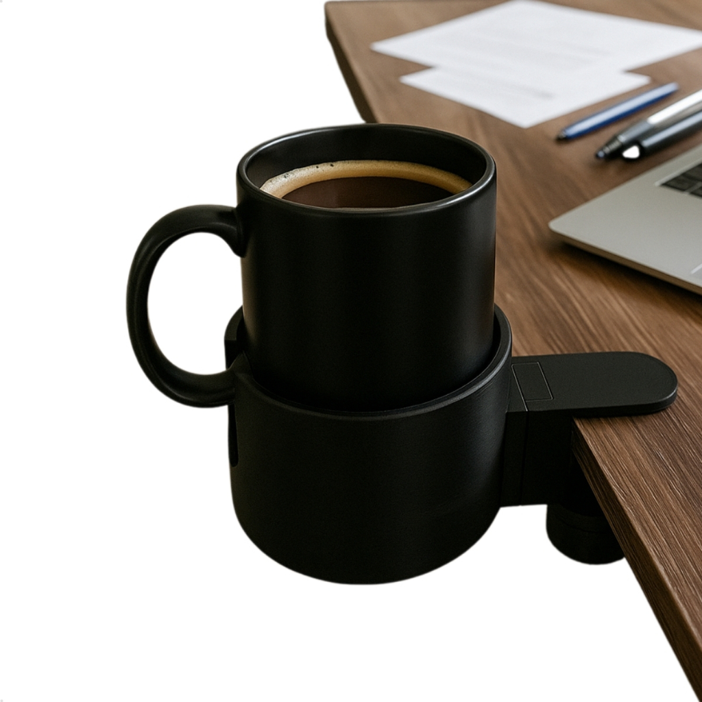 Suporte De Caneca Mesa Apoio Antiderramamento Copo Garrafa Escritório Braçadeira Ajustável em Oferta na Shopee
