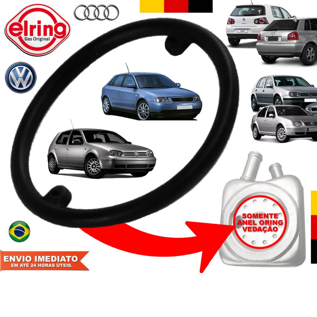 Anel De Vedação Do Radiador Resfriador Trocador De Óleo Volkswagen Golf Jetta Santana Audi A3 S3 Nfe em Oferta na Shopee