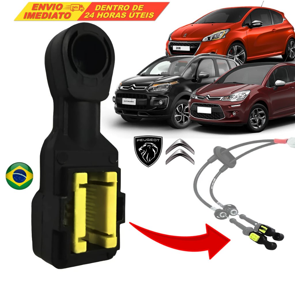 Terminal Ponteira do Cabo de Marchas Citroen Picasso C3 Aircross Peugeot 208 Novo com NF Garantia em Oferta na Shopee
