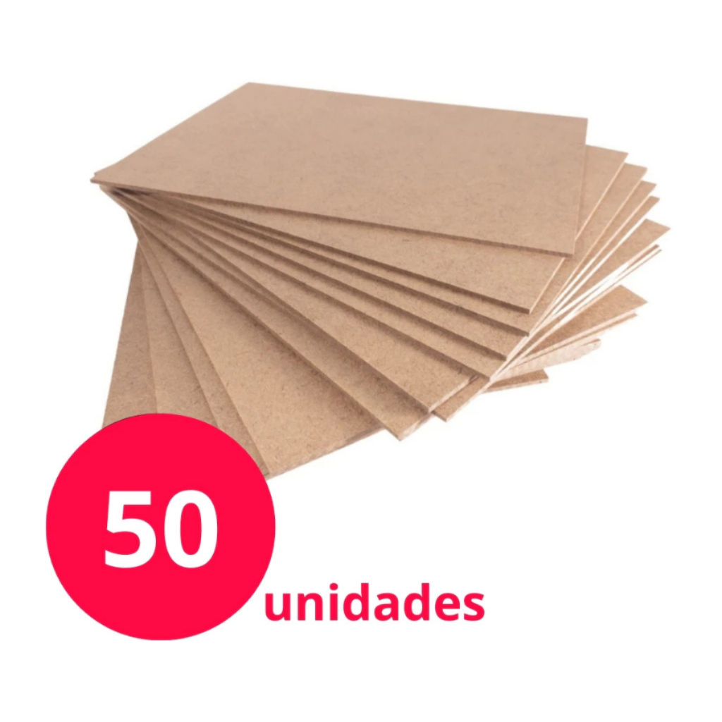Kit 50 Unidades Chapa MDF Placa 10 x 10cm 3mm Cru Qualidade Quadros Artesanatos em Oferta na Shopee
