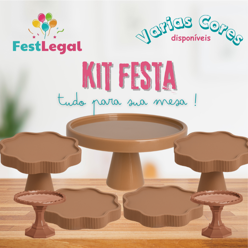 KIT COM 1 BOLEIRA REDONDA + 2 PORTA DOCE FLOR + 2 BANDEJA FLOR + 2 MINI CAKE PARA DECORAÇÃO em Oferta na Shopee