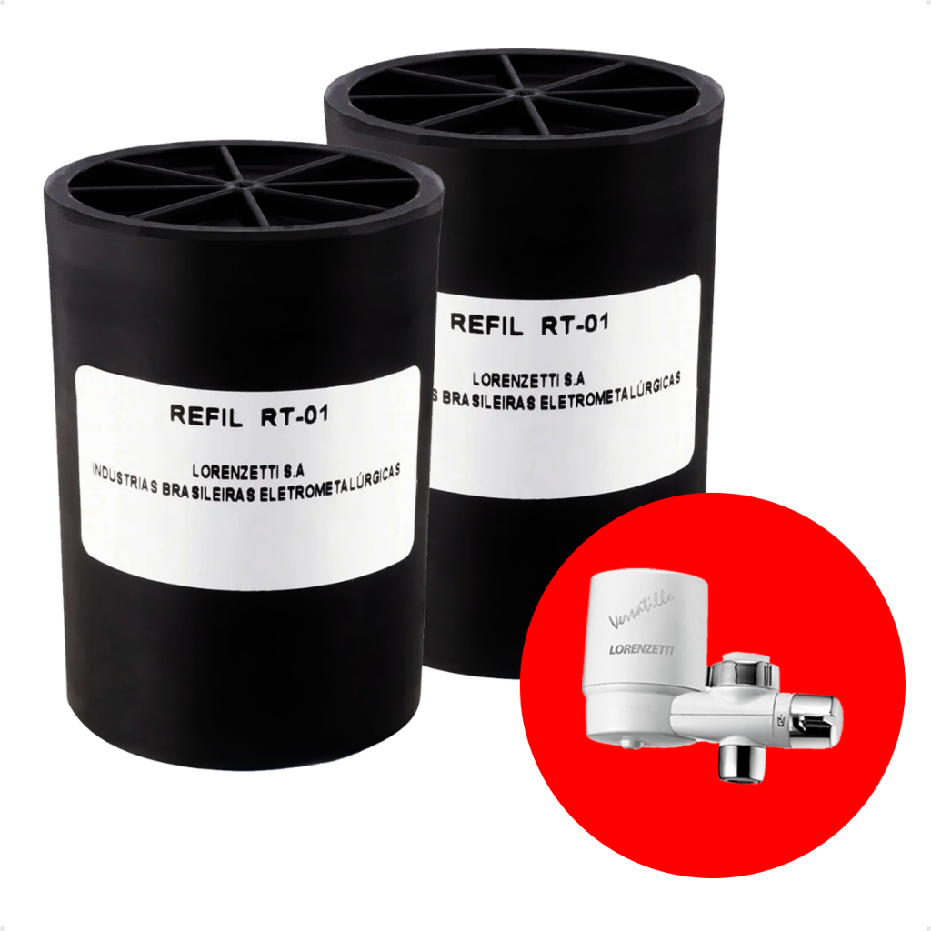 Kit 2 Filtro Refil Lorenzetti Purificador Versatille Torneira