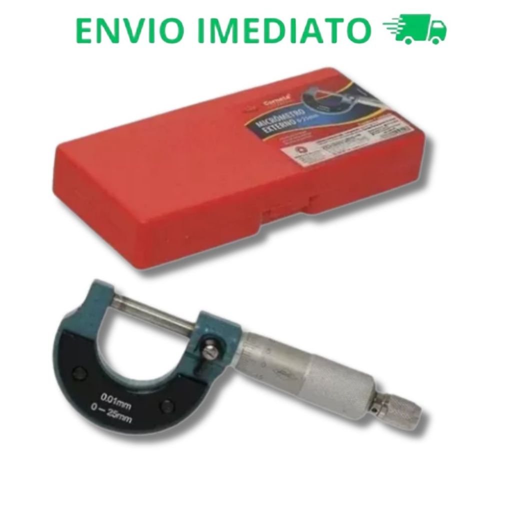 Micrometro Externo Analógico 0-25mm Profissional - Corneta Original