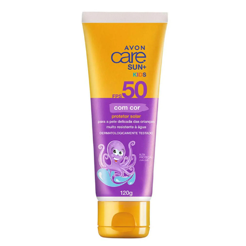 Protetor Solar com Cor Kids FPS 50 120g Avon Care Sun