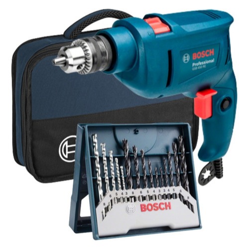 Furadeira Impacto Parafusadeira Bosch GSB 450 RE 220v + Kit 15 Brocas + Bolsa em Oferta na Shopee