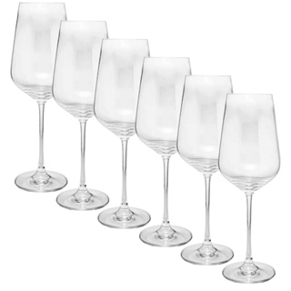 Jogo com 6 Taças de Vinho em Cristal Titânio Porto 540ml em Oferta na Shopee