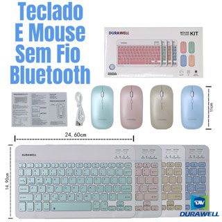 Teclado E Mouse Sem Fio Bluetooth 5.2 Compatível iPhone Android em Oferta na Shopee